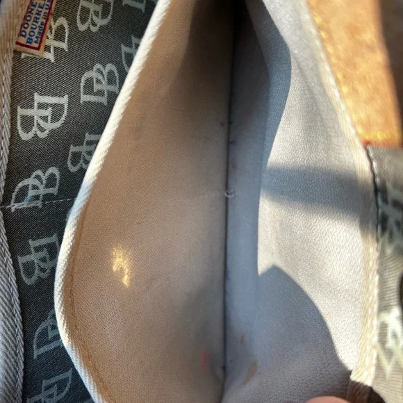 Dooney & Bourke Monogrammed Gray and Brown Tote - Picture 4 of 9